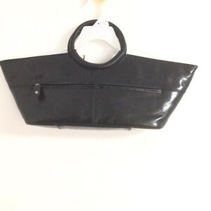ALDO Leather Round Top Handle Black Clutch